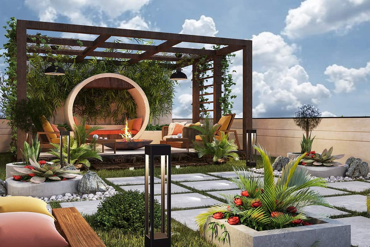 طراحی روف گاردن کوچک